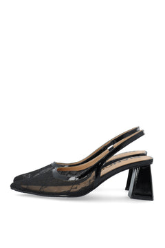 Biamaralyn Slingback Mesh - Black Lace