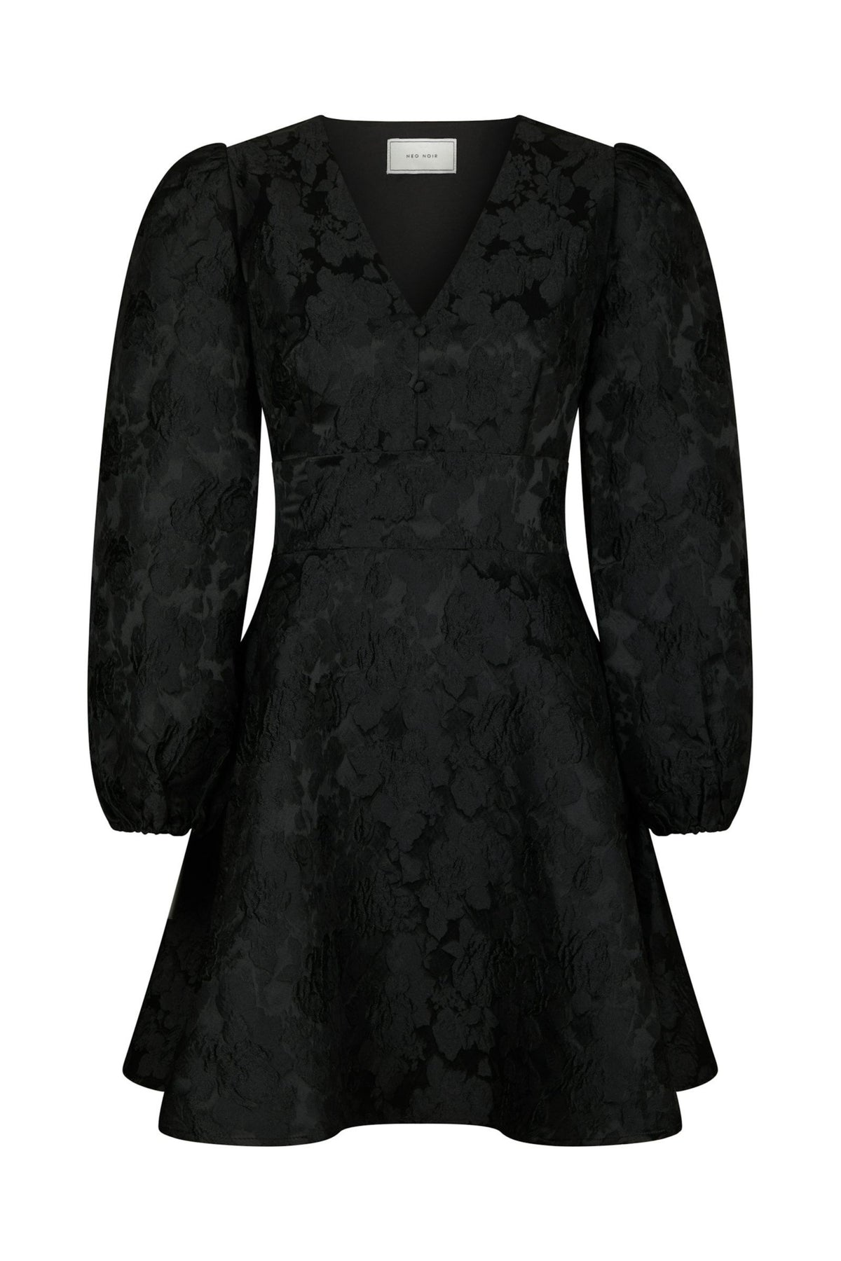 Milly Flower Brocade Dress - Black