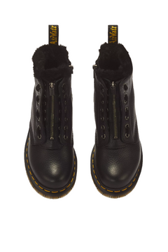 1460 Serena Zip Milled Nappa Leather Zip Boots - Black