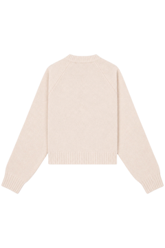Riding Club Knitted Boxy Sweater - Ecru