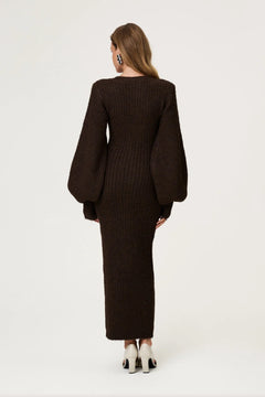 Montana Maxi Dress - Brown Melange