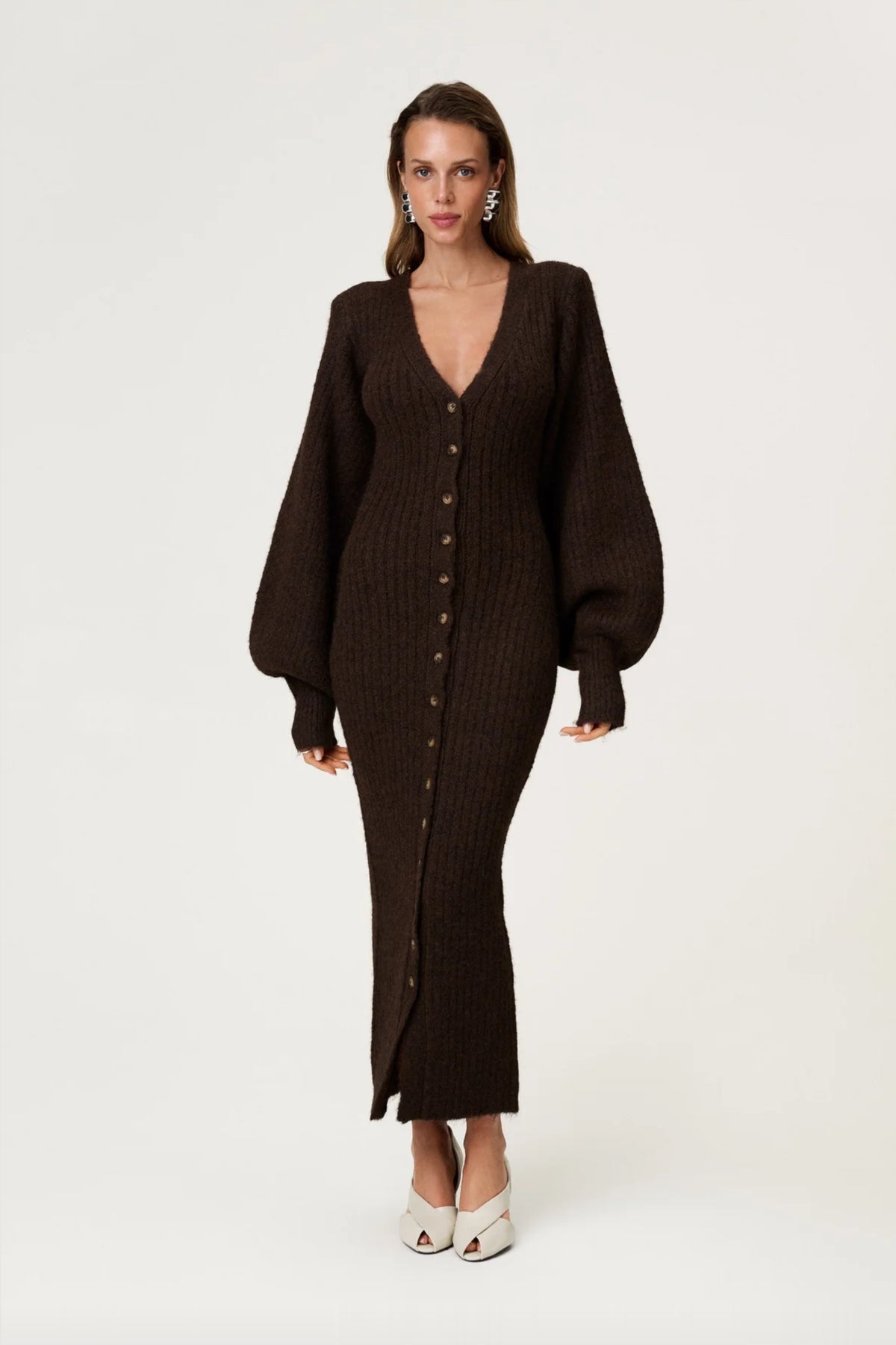 Montana Maxi Dress - Brown Melange