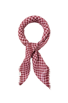 Gingham Wica Scarf - Zinfandel Burgundy