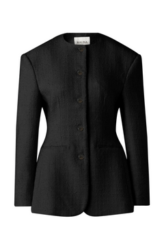 Carol Fitted Boucle Blazer - Black