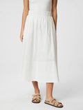 Yara Poplin Skirt - White