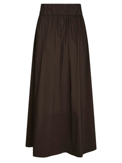 Yara Poplin Skirt - Chocolate Brown