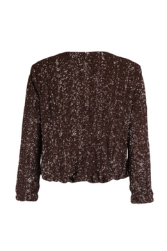 Beaded Blouse - Chocolate