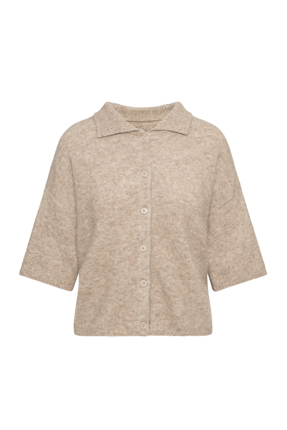 Alphagz Tee Cardigan - Warm Sand Melange