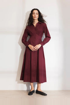 Noelle Dress - Dark Red