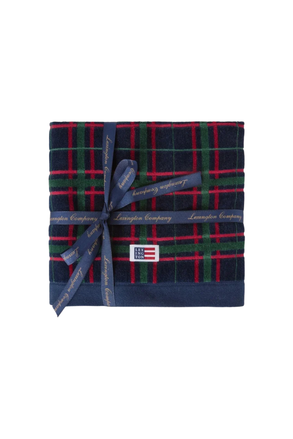 2 Pk Checked Towel 50x70 - Navy/Green/Wine