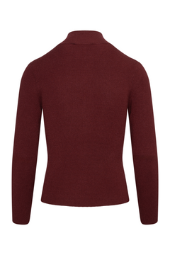 Jobi S Logo Zip Up Sweater - Merlot