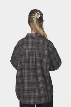 Dalma Flannel Check Shirt - Warm Grey