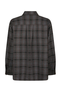 Dalma Flannel Check Shirt - Warm Grey