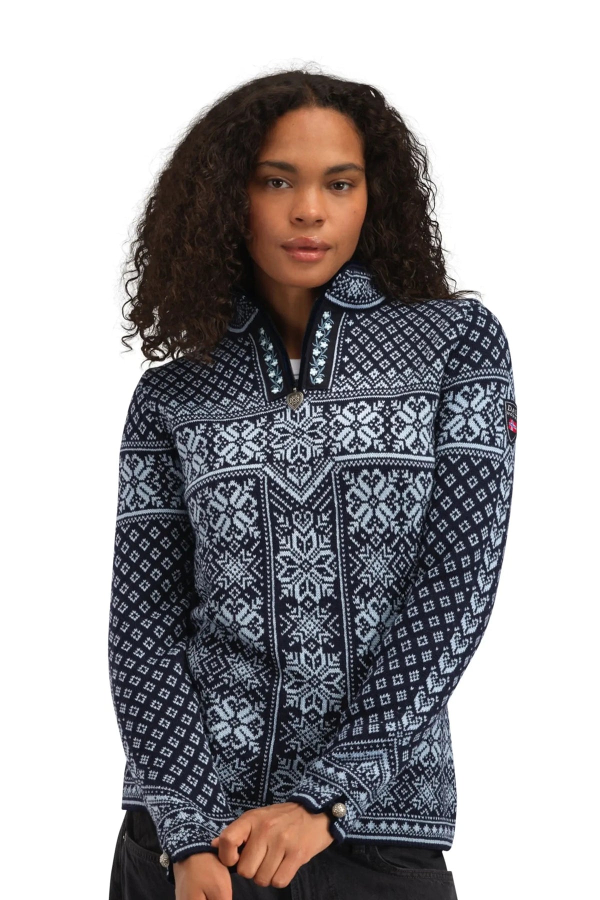 Peace Fem Sweater - Navy Iceblue