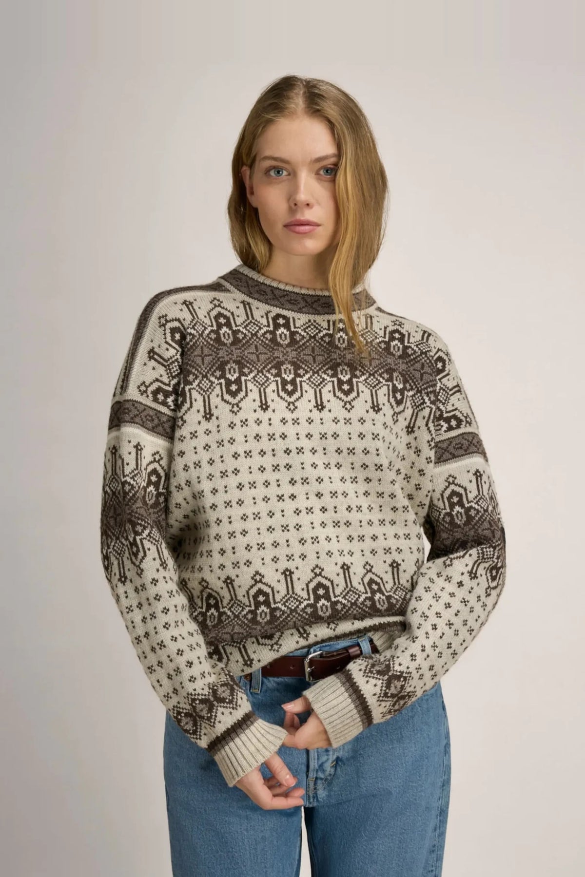 Albertville Fem. Sweater - Birch Coffee