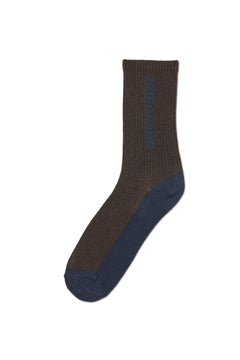 Logo Stepper Single Sock - Turkish Coffee