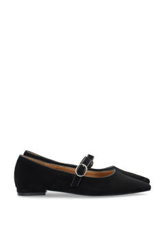 Biabari Mary Jane Faux Suede - Black