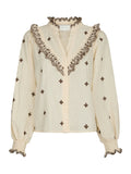 Degas Blouse - Light Yellow/Brown