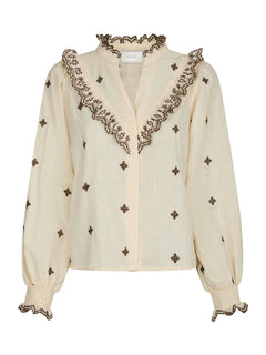 Degas Blouse - Light Yellow/Brown