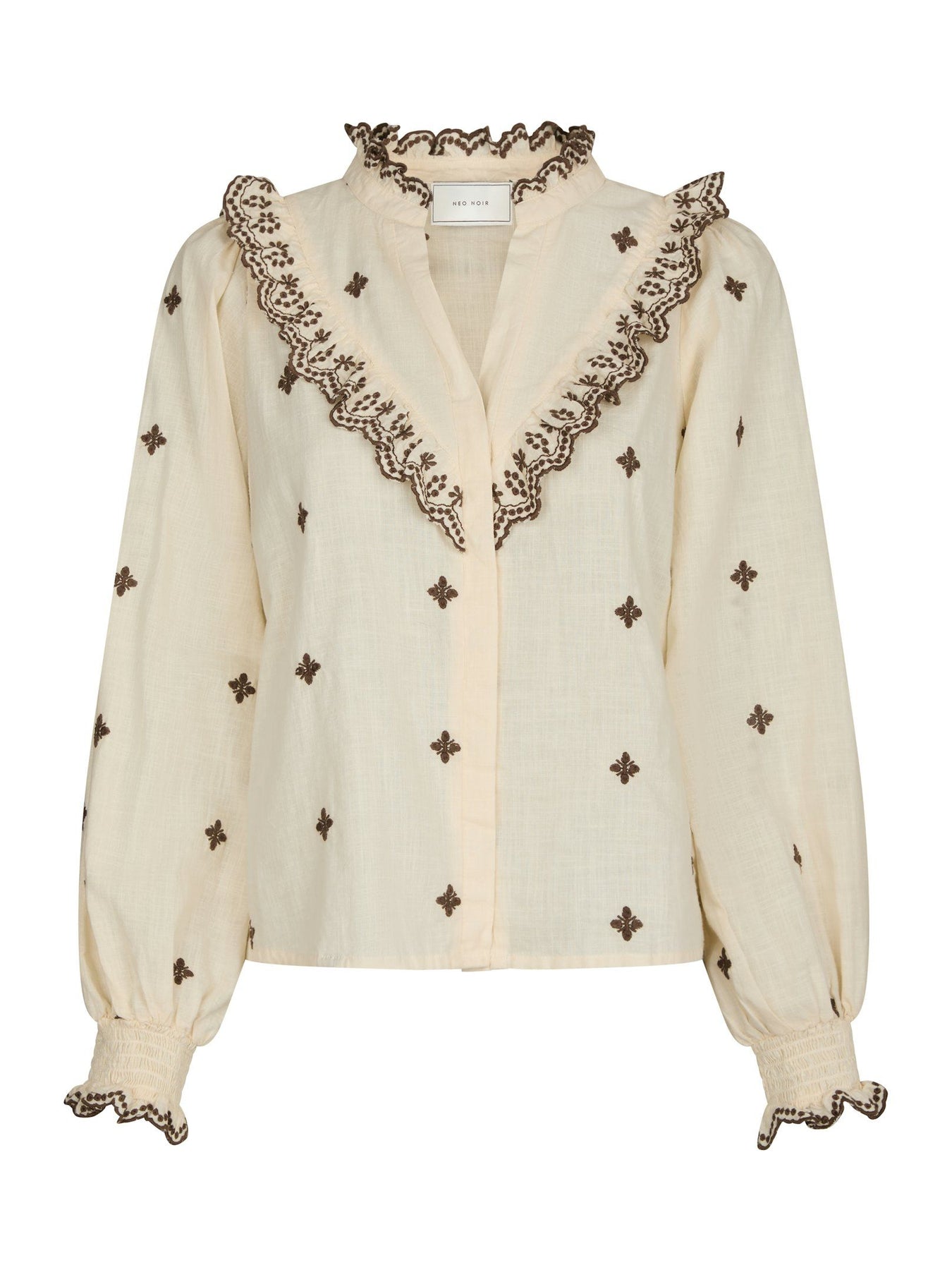 Degas Blouse - Light Yellow/Brown