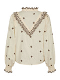 Degas Blouse - Light Yellow/Brown