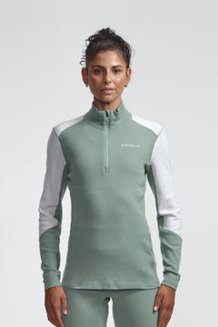 Shield Wool Half Zip - Sage Green