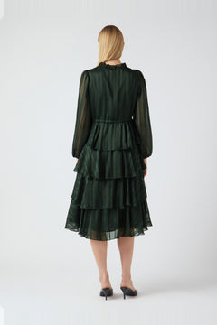 Yascruella Ls Midi Dress - Sycamore