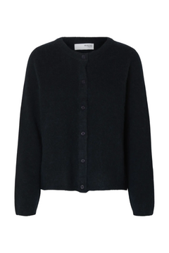 Lulu New Ls Knit Cardigan - Dark Sapphire Melange