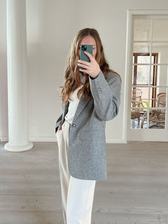 Gaby Structure Blazer - Grey Melange