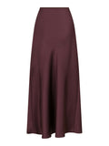 Vicky Heavy Sateen Skirt - Burgundy