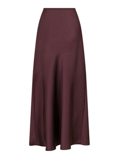 Vicky Heavy Sateen Skirt - Burgundy