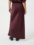 Vicky Heavy Sateen Skirt - Burgundy