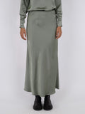 Vicky Heavy Sateen Skirt - Smoke Green