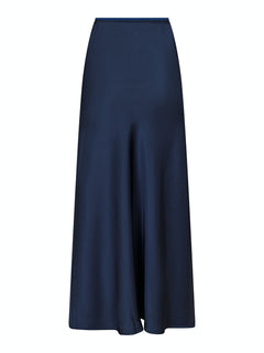 Vicky Heavy Sateen Skirt - Midnight Blue