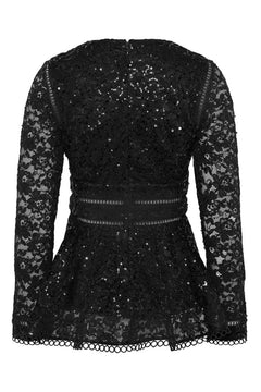 Ellie Top - Black Lace