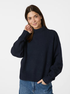 Paulina Knit Blouse - Navy
