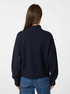 Paulina Knit Blouse - Navy
