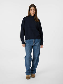 Paulina Knit Blouse - Navy