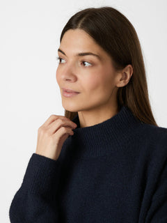 Paulina Knit Blouse - Navy