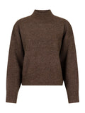 Paulina Knit Blouse - Brown Melange