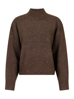 Paulina Knit Blouse - Brown Melange