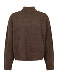 Paulina Knit Blouse - Brown Melange