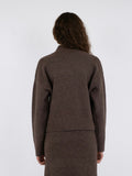Paulina Knit Blouse - Brown Melange