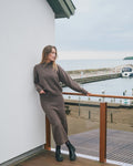 Paulina Knit Blouse - Brown Melange
