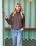 Paulina Knit Blouse - Brown Melange