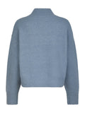 Paulina Knit Blouse - Smoke Blue