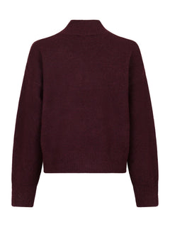 Paulina Knit Blouse - Wine