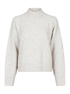 Paulina Knit Blouse - Beige Melange