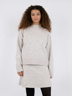Paulina Knit Blouse - Beige Melange