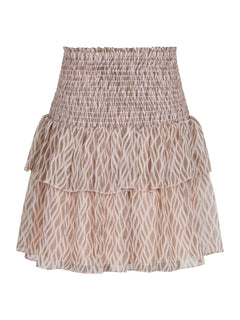 Carin Graphic Fire Skirt - Powder
